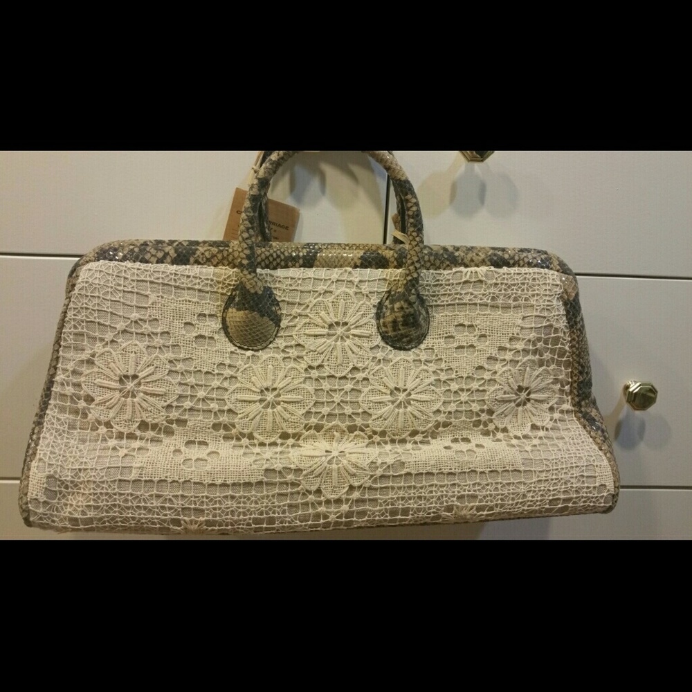 Authentic CLEVER CARRIAGE large crochet bag